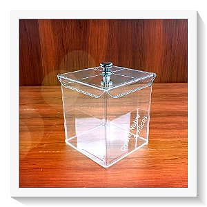 Pote em Acrílico Cristal 5L Para Cereais/Granel/Produtos Naturais