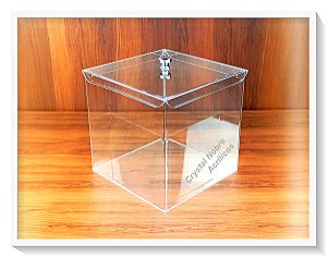 Pote em Acrílico Cristal 25L Para Cereais/Granel/Produtos Naturais