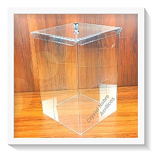 Pote em Acrílico Cristal 50L Para Cereais/Granel/Produtos Naturais