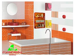 Prateleira Para Banheiro 3 Andares Acrílico Lj Transp Linha Lux Color
