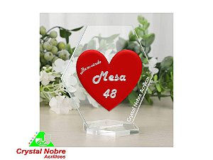 Display de Mesa Acrilico Cristal para Personalizar Mod Sextavado Pct 12 Unids