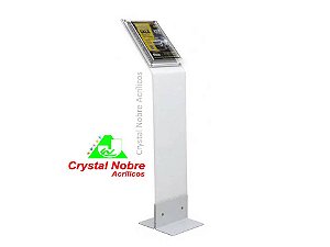 Totem Display de Piso A4 Acrílico Bco Multifuncional
