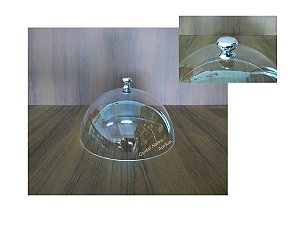 Tampa Prato Cloche Acrílico Mod Meia Lua 31cm