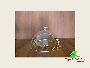 Tampa Prato Cloche Acrílico Mod Meia Lua 26cm