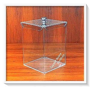 Pote em Acrílico Cristal 10L Para Cereais/Granel/Produtos Naturais