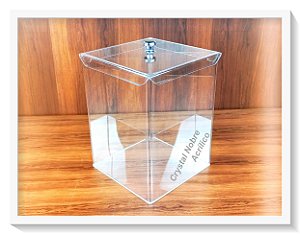 Pote Acrílico Cristal 20L Para Produtos Naturais/Cereais Granel