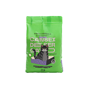 Areia higiênica biodegradável para gatos 2kg grãos finos