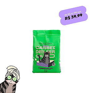 Areia higiênica biodegradável para gatos 2kg grãos finos