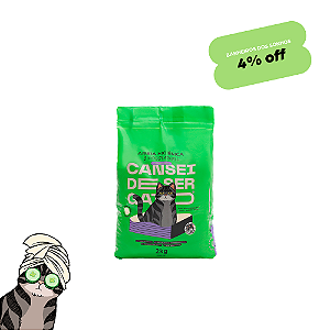 Areia higiênica biodegradável para gatos 2kg grãos finos