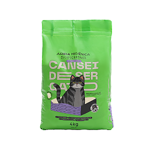 Areia higiênica biodegradável para gatos 4kg grãos finos