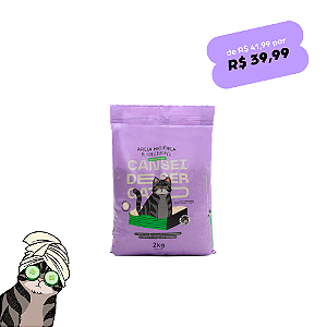 Areia higiênica biodegradável para gatos 2kg grãos médios