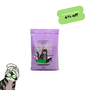 Areia higiênica biodegradável para gatos 2kg grãos médios