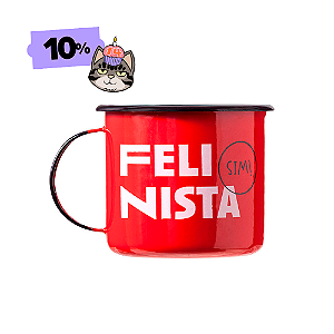 Caneca Felinista Vermelha