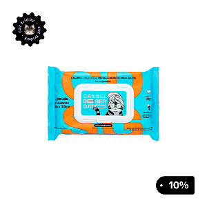 Toalha umedecida biodegradável para gatos