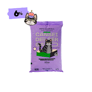 Areia higiênica biodegradável para gatos 10kg grãos médios