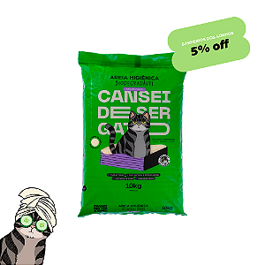 Areia higiênica biodegradável para gatos 10kg grãos finos