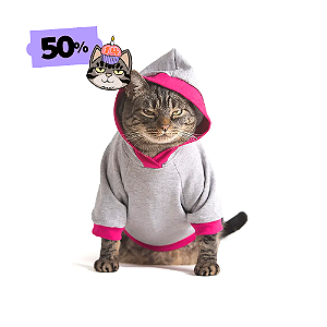 Moletom Cinza e Rosa