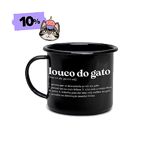 Caneca Louco do gato
