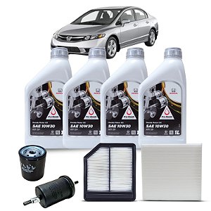 Kit Troca de Óleo Civic Flex 1.8 16v G8 2008-2011