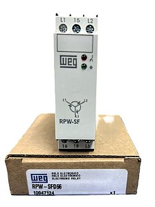 Rele Monitoramento de Sequência de Fase 220Vca 10047124 *RPW-SF-D66 Weg