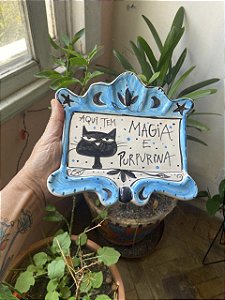 Plaquinha Magia e Purpurina