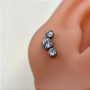 TOPO COM 3 ZIRCÔNIAS COD:163