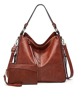 Bolsa Feminina Elegante Ombro Grande Transversal + Carteira