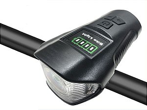 Farol de Bicicleta LED Recarregável com Buzina
