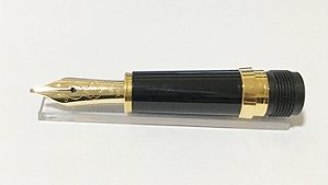 PENA NOBLESSE OBLIGE O M ( OBLÍQUA MEDIA ) 14K COMPLETA PARA CANETA TINTEIRO MONTBLANC