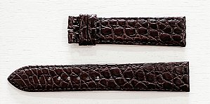 PULSEIRA ALLIGATOR 18/19 MM COR MARROM ESCURO ORIGINAL MONTBLANC PARA RELÓGIOS