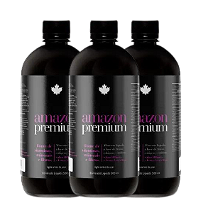KIT 03 Unidades - Amazon Premium - Nutriscience - 500ml
