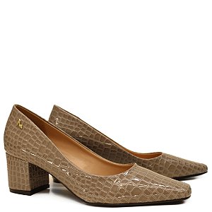 scarpin bico quadrado salto grosso