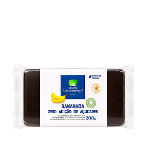 Bananada Zero Açúcar em Tablete 200g