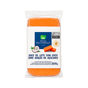 Doce de Leite com Coco Zero Açúcar em Tablete 200g