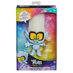 Mini Figura - Trolls World Tour - Tiny Dimond - Hasbro