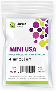 Sleeves Mini Usa 41 x 63 mm Blue Core - Meeple Virus