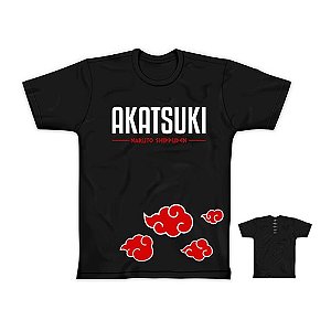 Camiseta dupla face naruto akatsuki infantil