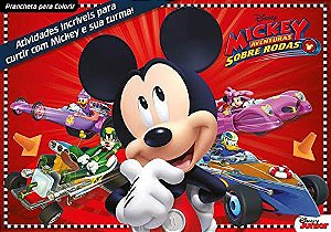 Livrinho Mickey - Aventura Sobre Rodas: Prancheta Para Colorir