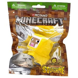 Miniatura Colecionável Squishme Ovelha Amarela Minecraft