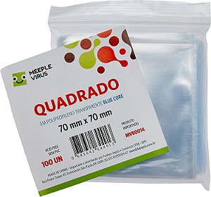 Sleeves Quadrado 70 x 70 mm Blue Core - Meeple Virus