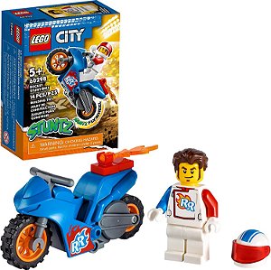 Lego City Moto De Acrobacias Foguete 14 Peças - 60298