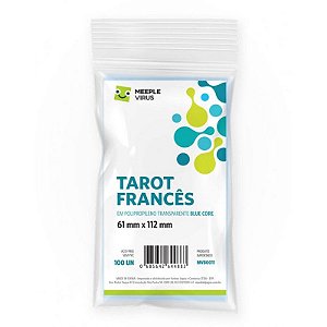 Sleeves TAROT Francês (61x112mm) Blue Core - Meeple Virus