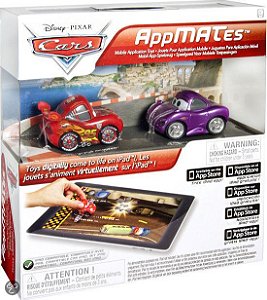 Brinquedo Disney Carros 2 Appmates - Pack com 2 Modelos