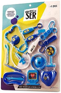 Kit Médico Brinquedo Infantil Azul Multikids