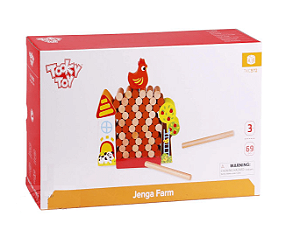 Jogo - Tooky Toy Jenga Farm Chicken Drop