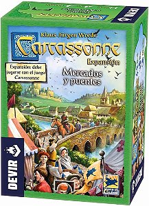 Jogo - Carcassonne Mercados e Pontes Expansão 2° Ed. Devir - Expansão