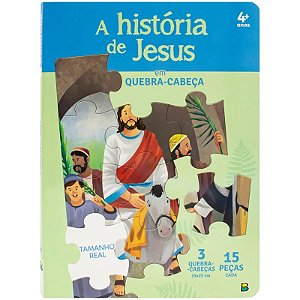 Livrinho Aventuras Bíblicas: A História de Jesus em quebra-cabeça