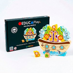 Educaplay Balanca Barco Montessori Madeira Polibrinq