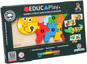 Educaplay Quebra Cabeca Madeira Formas Ovelha Polibrinq