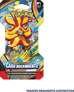 Pokémon  Sleeved Booster Mega Evolução - Caos Ascendente  Copag